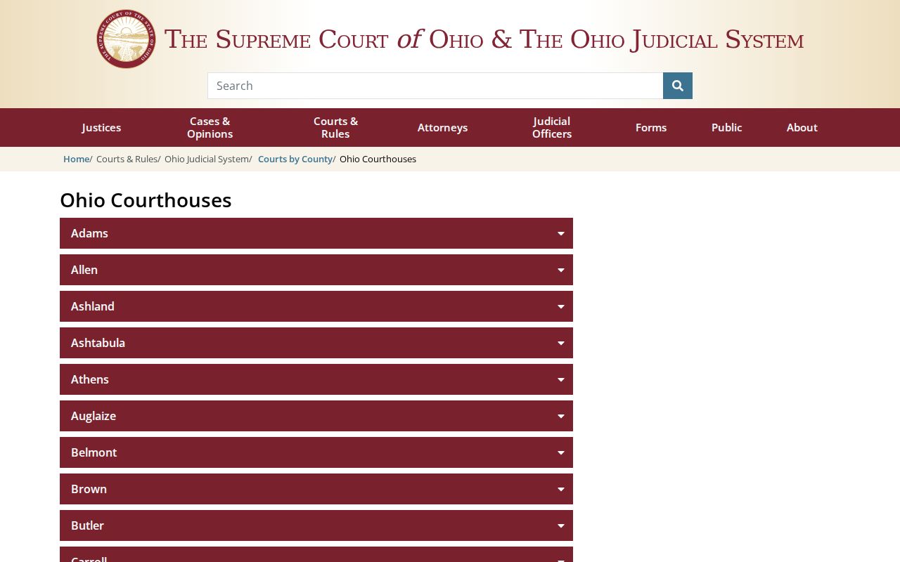 Cadiz court records Ohio courthouse history