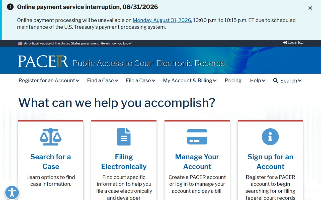 Harrison County court records PACER source