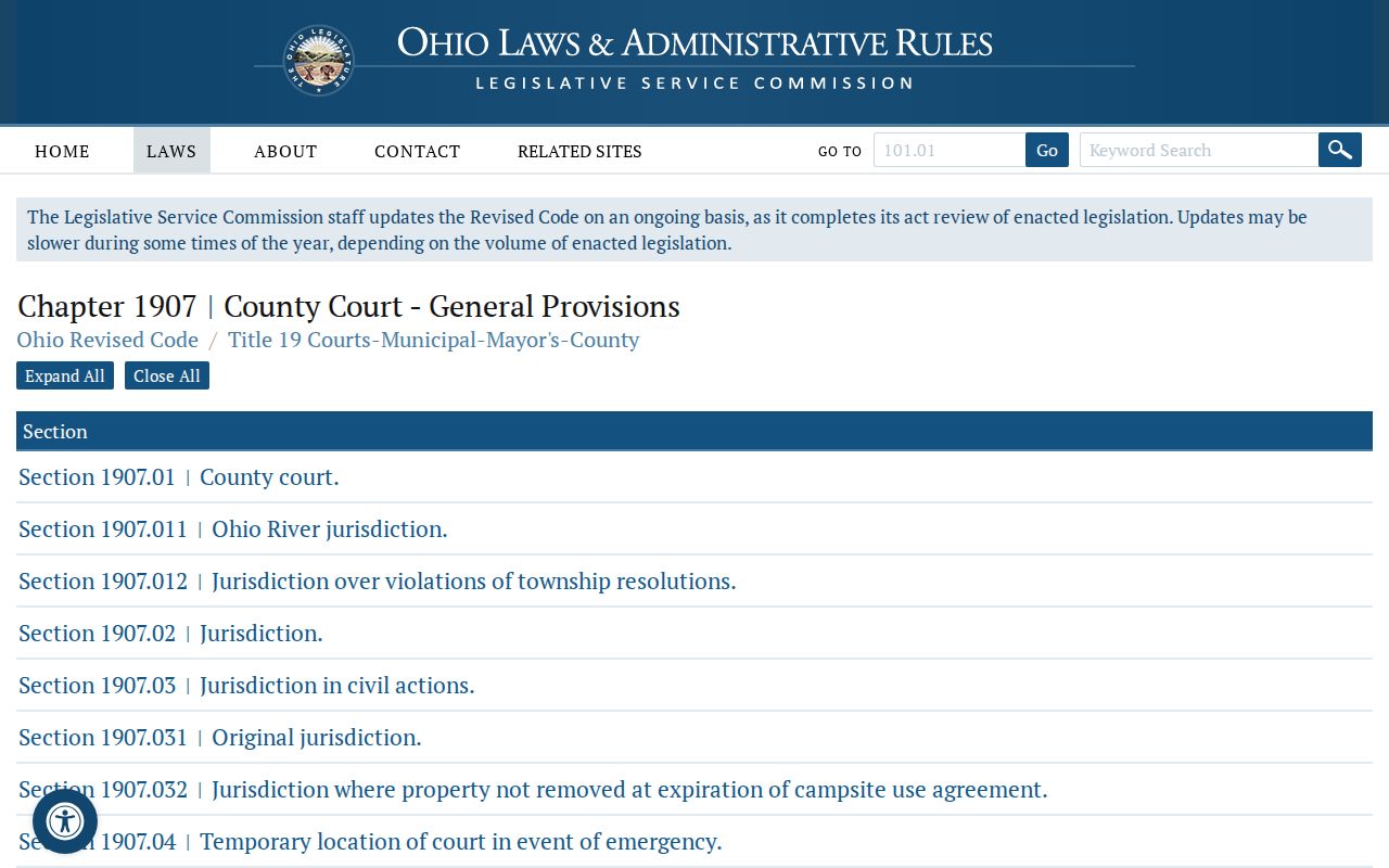 Harrison County criminal court dockets Ohio county court jurisdiction source