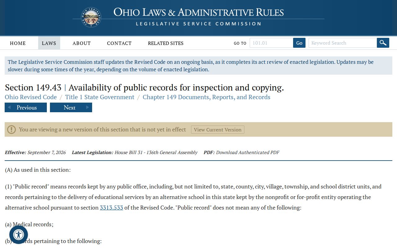 Harrison County court docket Ohio public records law