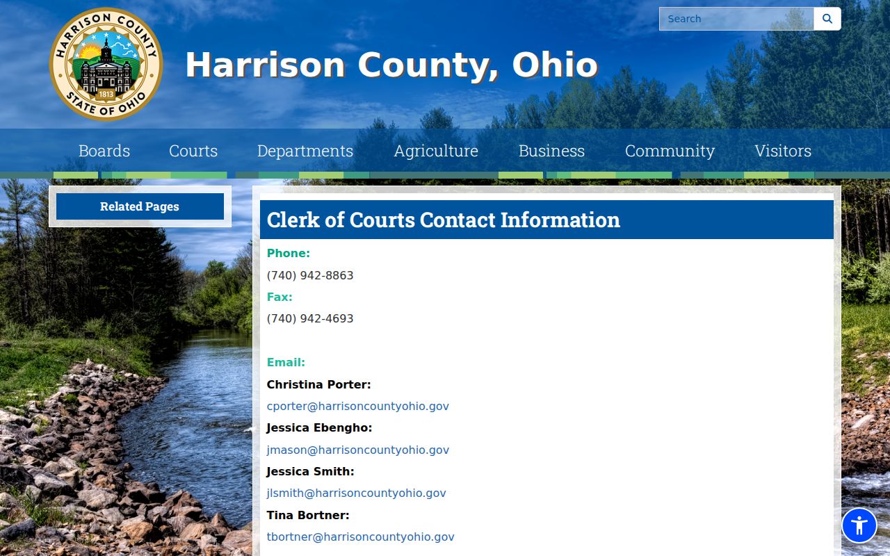 Harrison County court docket court contact information