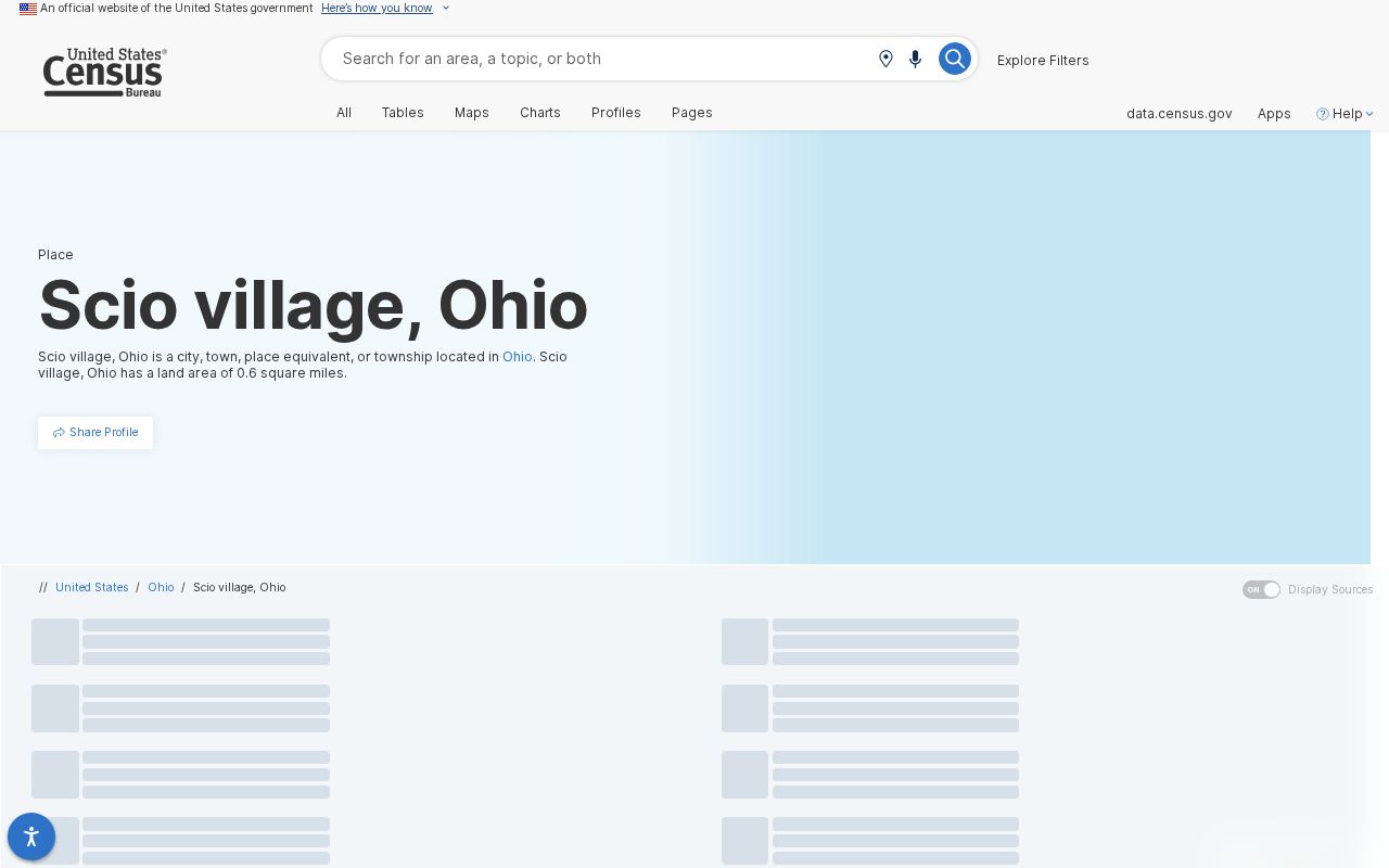 Scio court records Census profile and village context